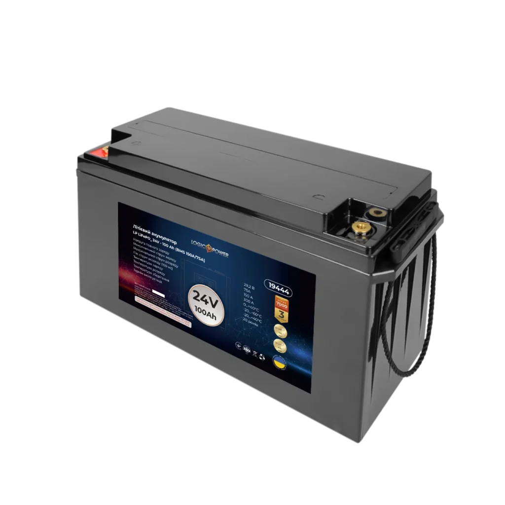 Акумулятор LogicPower LP LiFePO4 24V - 140Ah (BMS 150A/75А) пластик
