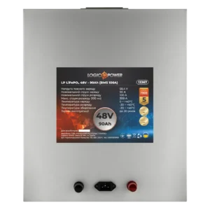 Акумулятор LogicPower LP LiFePO4 48V - 90Ah (BMS 100A) метал