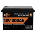 Акумулятор LogicPower LP LiFePO4 для ДБЖ 12V - 200Ah (BMS 100A), пластик