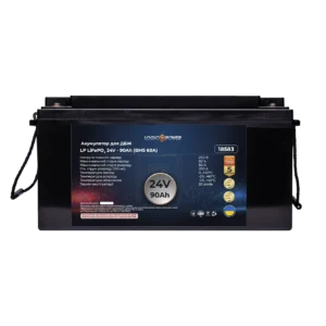Акумулятор LogicPower LP LiFePO4 для ДБЖ 24V - 90Ah (BMS 60A), пластик