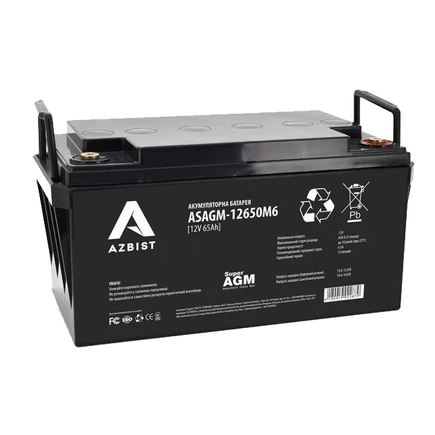 Акумуляторна батарея Azbist Super AGM ASAGM 12-650M6