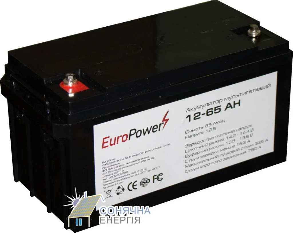 Акумуляторна батарея EuroPower MG12-65 Аh