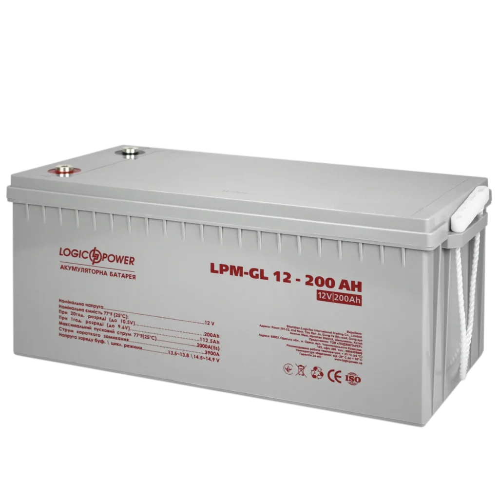 Акумуляторна батарея LogicPower LPM-GL 12V - 200 Ah